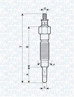 MAGNETI MARELLI 062900064304 -  Свеча накаливания